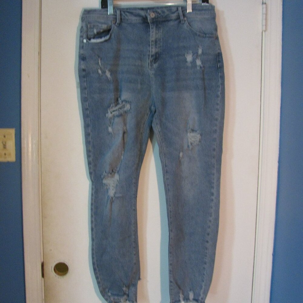 Surprise Jeans 2XL Destroyed Distressed Frayed Hems Blue Denim Jean